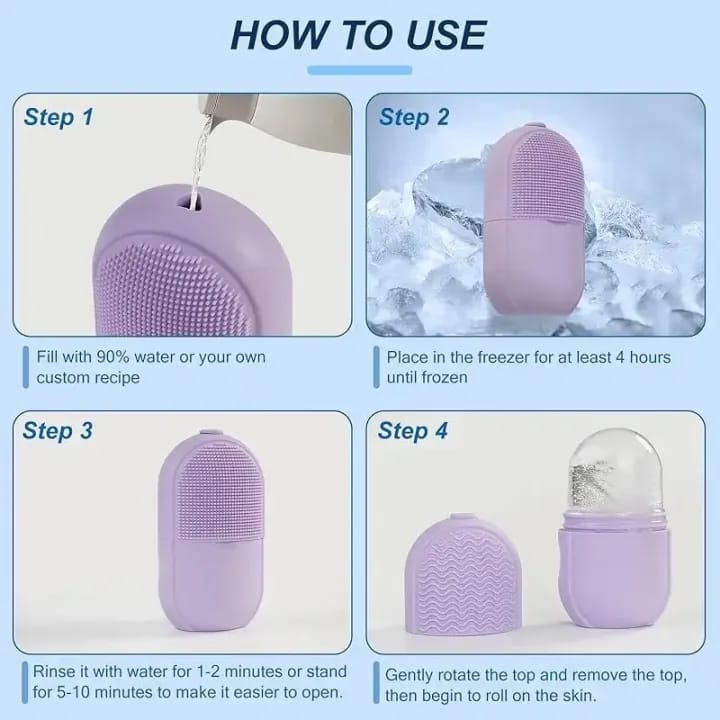 Reusable Ice Face Roller – Refresh, Glow & Rejuvenate Skin Naturally!