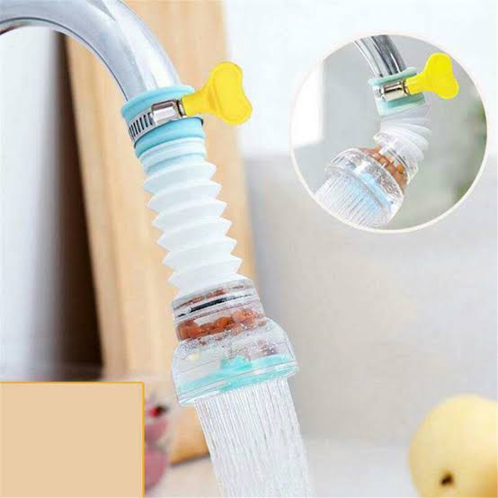 Flexible Faucet Extender with Adjustable Spray Nozzle - Water-Saving Kitchen Sink Aerator