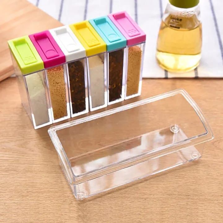 Organize Your Spices! 🌟 6-Compartment Spice Rack"