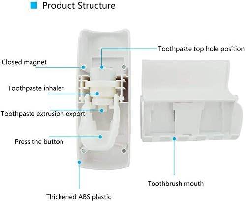 Toothpaste Dispenser and Toothbrush Holder Set