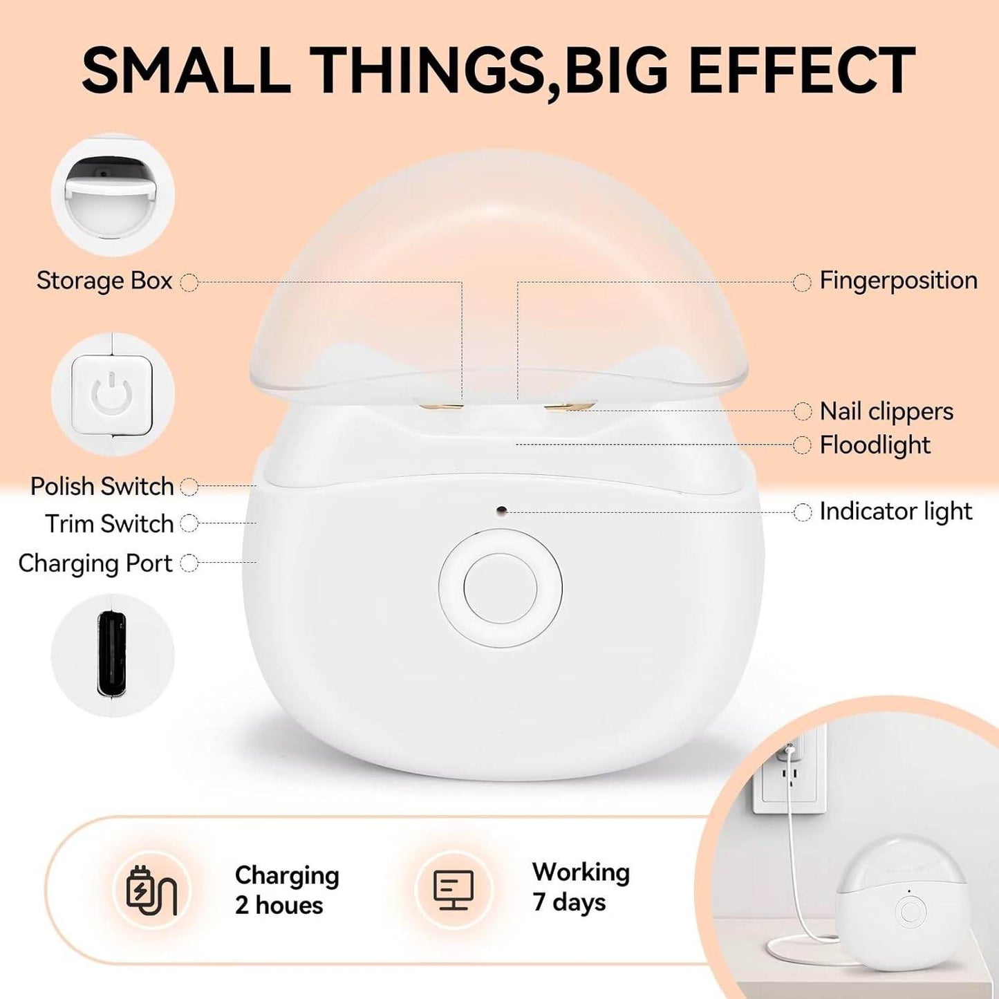 Automatic Electric Nail Clipper - For Newborn Baby and toddlers