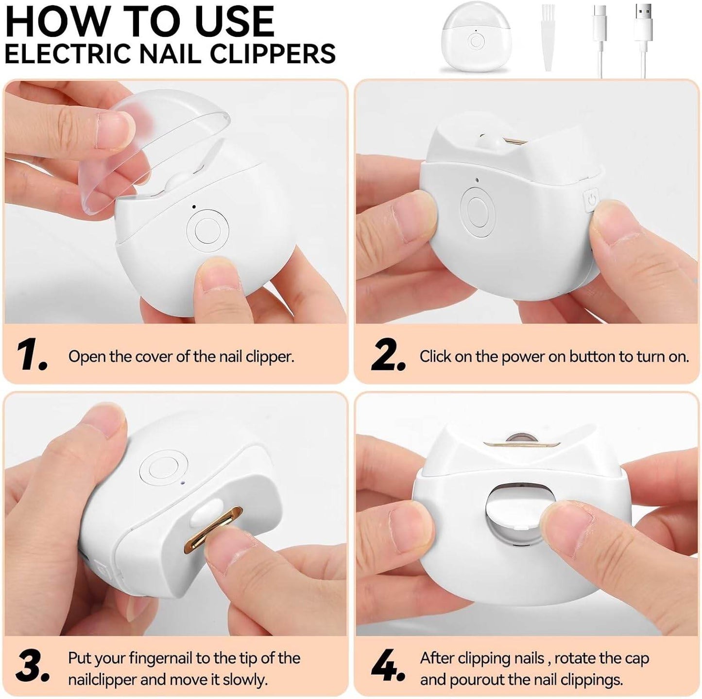 Automatic Electric Nail Clipper - For Newborn Baby and toddlers