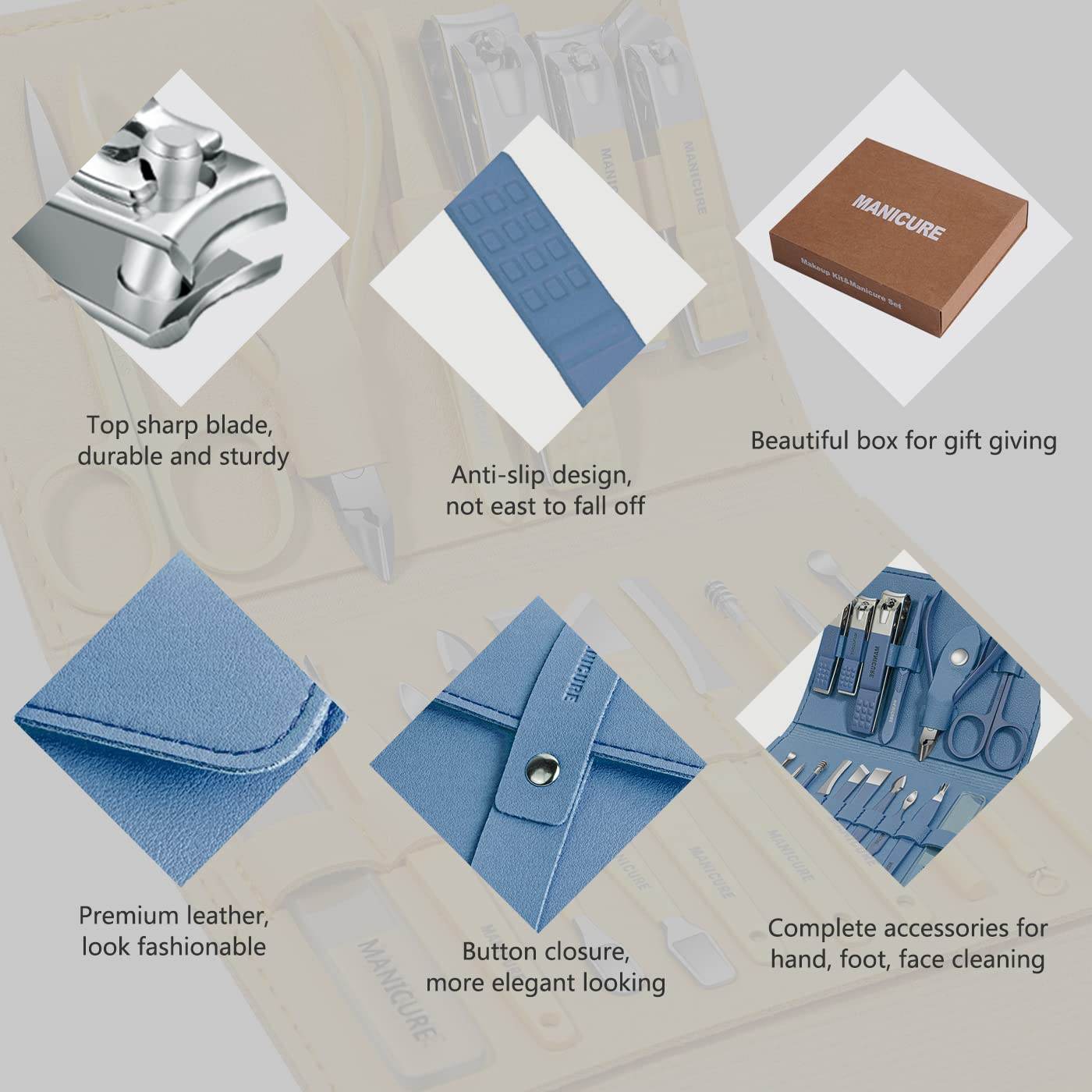 16 in 1 Nail Clippers Manicure & Pedicure Kit