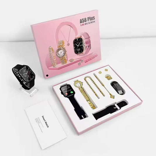 A58 Plus Luxury Smartwatch &amp; Jewelry Gift Set