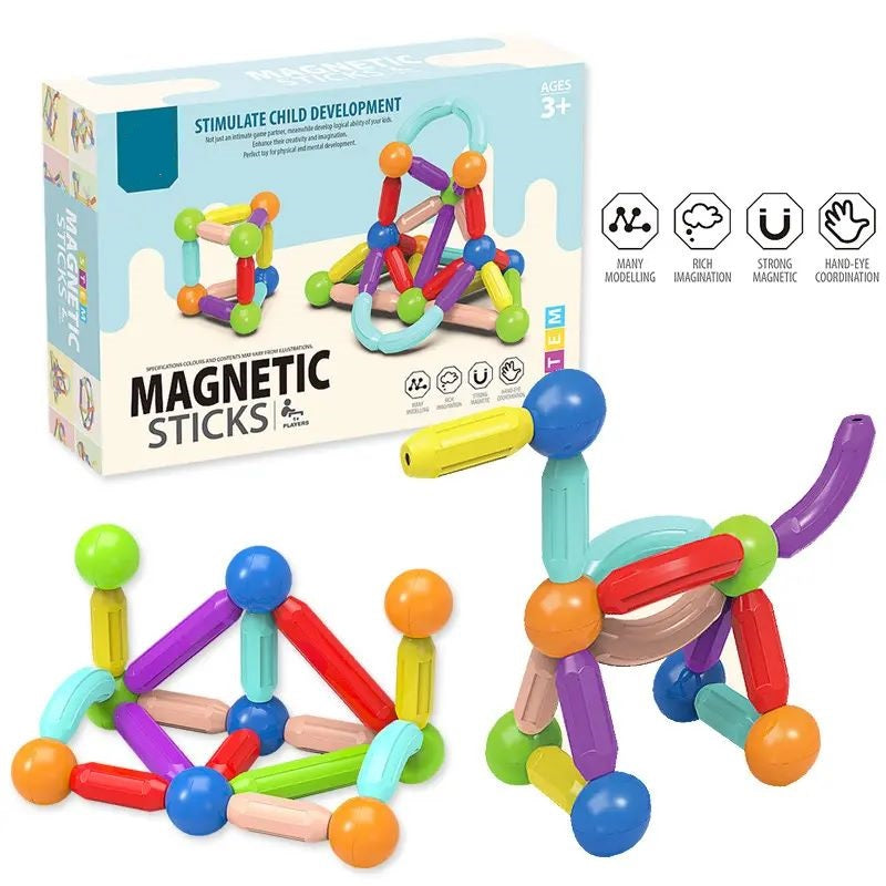 Colorful Balls & Rods Magnetic Sticks Building Blocks Sets