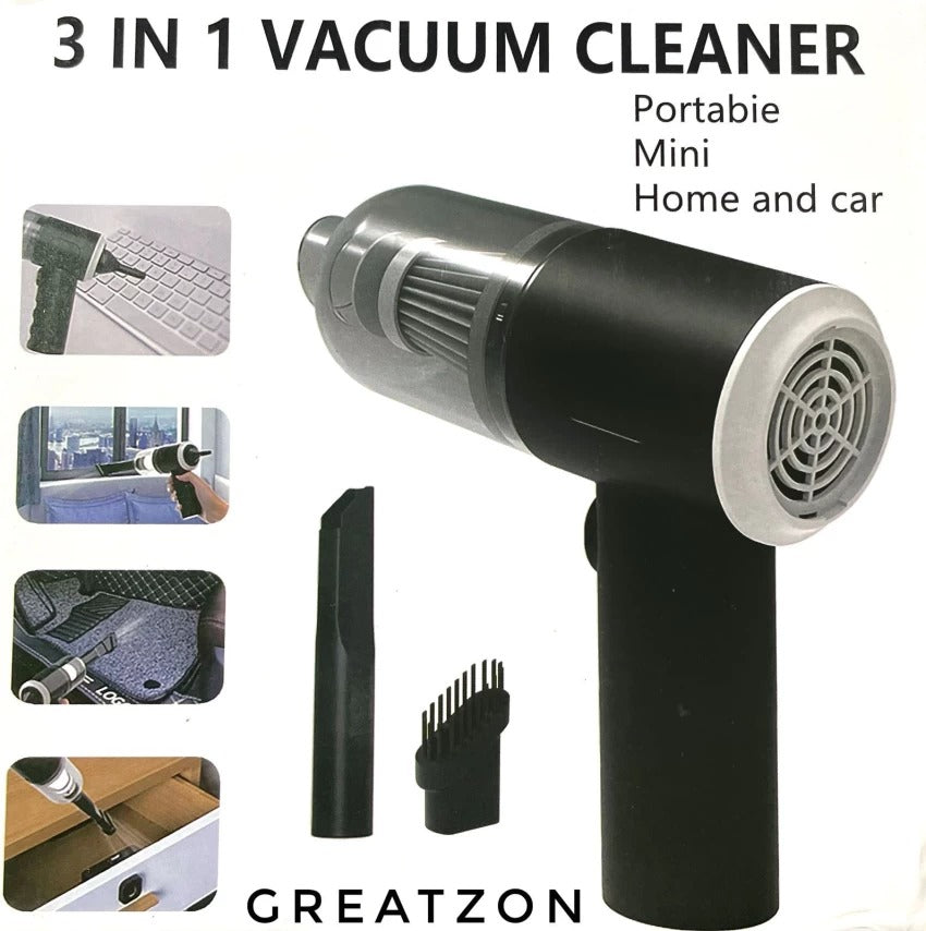 3 in 1 Handheld Vacuum Car Cleaner – Powerful, Portable & Multi-Functional