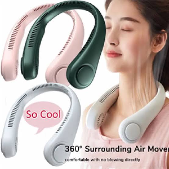Portable Neck Fan, Bladeless Neck Fan, Rechargeable Hands-Free Around the Neck Fan