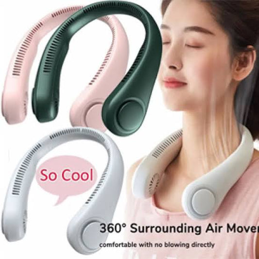 Portable Neck Fan, Bladeless Neck Fan, Rechargeable Hands-Free Around the Neck Fan