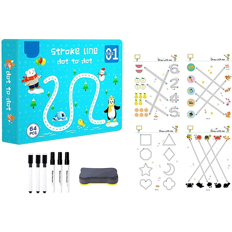 Stroke Line Dot to Dot Learning Kit for Kids