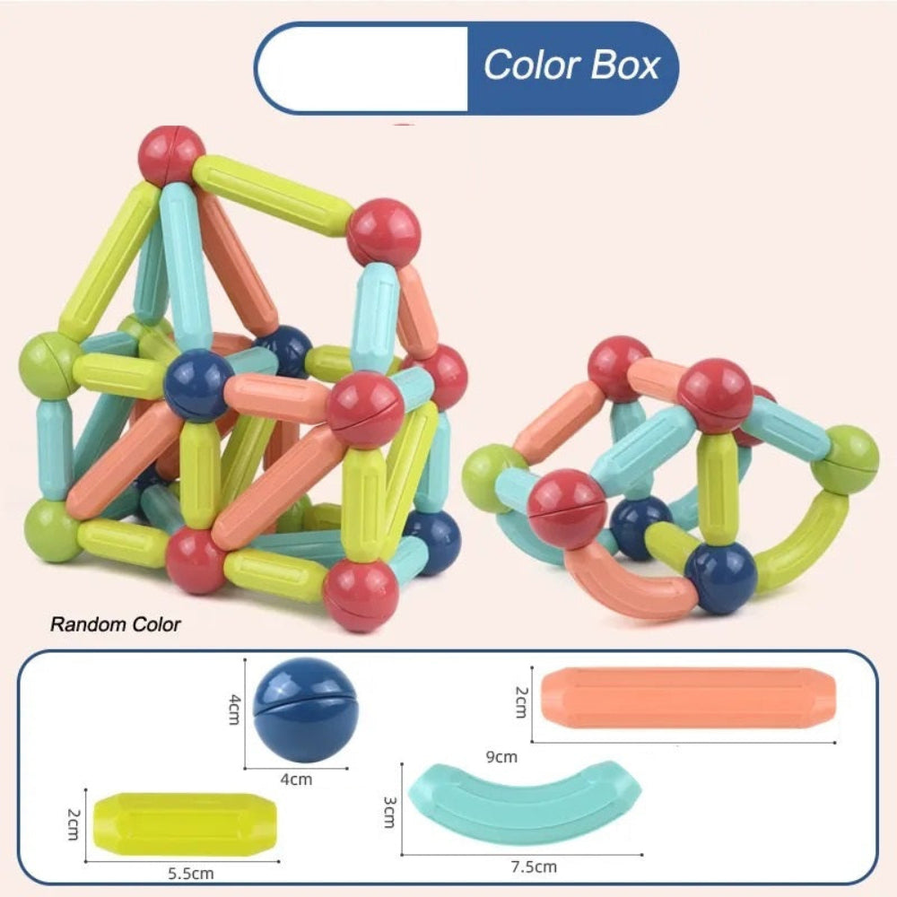 Colorful Balls & Rods Magnetic Sticks Building Blocks Sets